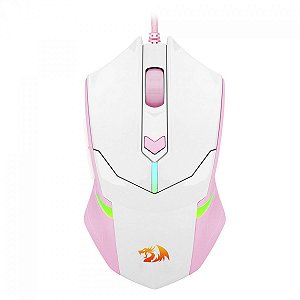 MOUSE GAMER REDRAGON CENTROPHORUS 2 7200 DPI ROSA E BRANCO M601WP-RGB