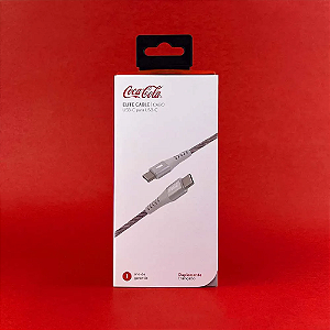 CABO USB COCA-COLA TIPO C X TIPO C BRANCO E VERMELHO IWILL 2184