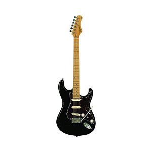 GUITARRA TAGIMA BRASIL STRATOCASTER T-805 BK PRETA ESCALA CLARA ESCUDO SHELL