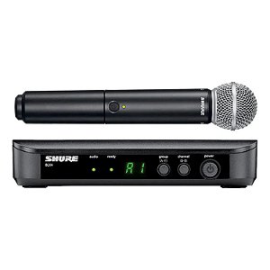 MICROFONE SEM FIO BASTAO SHURE BLX24BR PGA58 M15 PROFISSIONAL UHF