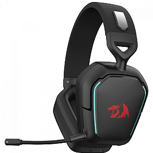 FONE DE OUVIDO HEADSET GAMER REDRAGON MIRA 3-MODE WIRELESS BLUETOOTH USB DRIVERS DE 40MM CANCELAMENTO DE RUÍDO H868 PRET