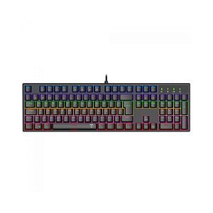 TECLADO MECANICO GAMER REBEL PRETO RAINBOW SWITCH BROWN T-TGK331-BR