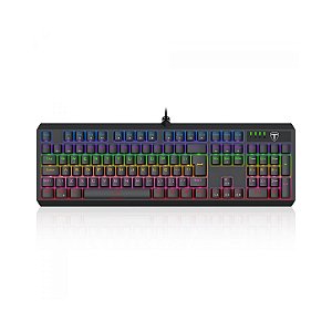 TECLADO MECANICO GAMER AXIS PRETO RAINBOW SWITCH BROWN ABNT-2