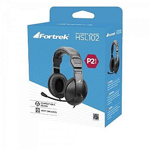 FONE COM MICROFONE FORTREK HSL-102 PRETO
