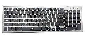 TECLADO BLUETOOTH SEM FIO OEX TC 504 PRIME  CINZA/PRETO TECLA COMMAND