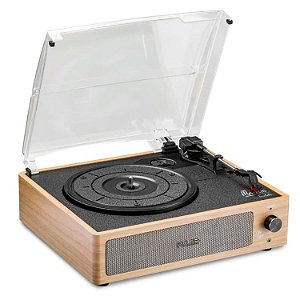 VITROLA TOCA DISCO 10W RMS BLUETOOTH AUX RCA PULSE MORRISON  MULTILASER SP613