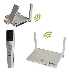 KARAOKE WIRELESS COM MIC SEM FIO TOMATE MT-2206