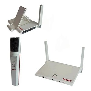 KARAOKE WIRELESS COM MIC SEM FIO TOMATE MT-2206