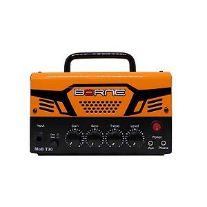 MINI AMPLIFICADOR BORNE CABECOTE VERSATIL GUITARRA  MOB T30 30W LARANJA