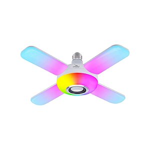 LAMPADA 50W  LUMINARIA LED RGB PETALA MUSICAL CAIXA DE SOM BLUETOOTH