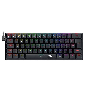 TECLADO MECANICO REDRAGON RGB ANIVIA  PRETO  SWITCH AZUL K614