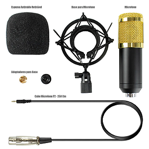 MICROFONE CONDENSADOR BM800 B-MAX PLUG P2