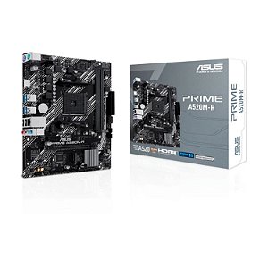 PLACA MÃE ASUS PRIME A520M-R AMD AM4 MATX DDR4 PRETO