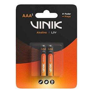 PILHA AAA  ALCALINA VINIK  C/2