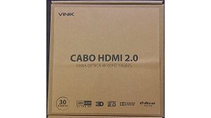 CABO HDMI 30M 4K 2.0 FIBRA OPTICA 60HZ 18GBPS VINIK