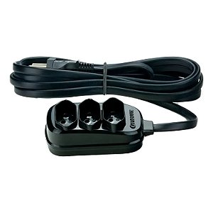 EXTENSÃO ELETRICA 5M BIPOLAR 3 TOMADAS PRETO VINIK 199331