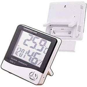 RELOGIO MONITOR TEMPERATURA E UMIDADE TERMO-HIGROMETRO DIGITAL TOMATE PD-003