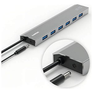 HUB 7 PORTAS  USB 3.2  5GBPS  COM ENTRADA PARA FONTE COMTAC 9452