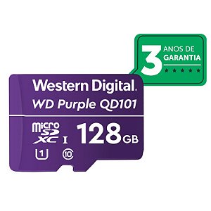 CARTAO DE MEMORIA MICRO SD 128GB WESTERN DIGITAL PURPLE