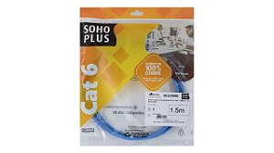 CABO DE REDE PATCH CORD CAT6 1.5M FURUKAWA SOHO PLUS AZUL