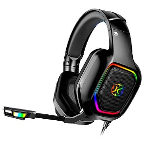 HEADSET GAMER KALKAN MUNIN RGB PRETO 7.1 VIRTUAL SURROUND
