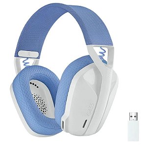 HEADSET GAMER WIRELESS/BLUETOOTH LOGITECH G435 AZUL E BRANCO