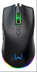 MOUSE GAMER MULTILASER WARRIOR RUSH USB 7 BOTOES 1200DPI RGB MO392