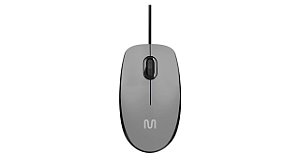 MOUSE USB MULTILASER MF400  SLIM SILENCIOSO CINZA / PRETO  MO387