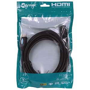CABO EXTENSOR HDMI 2M VINIK 2.0 4K ULTRA HD 3D 33727