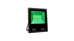 REFLETOR DE LED 50W VERDE BIVOLT ELGIN