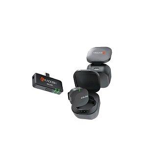 MICROFONE DE LAPELA KADOSH SEM FIO WIRELESS TIPO C DUPLO KVLOG2