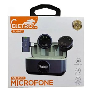 MICROFONE LAPELA TIPO C SEM FIO BLUETOOTH ELETRO EL-1837