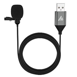 MICROFONE LAPELA USB COM FIO MAONO PARA PC NOTEBOOK AU-UL10