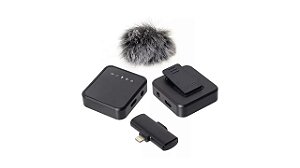 MICROFONE DE LAPELA DUPLO PARA LIGHTNING IPHONE A GOLD MCF-18