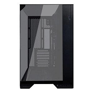 GABINETE GAMER LIAN LI O11 VISION COMPACT E-ATX LATERAL EM VIDRO TEMPERADO SEM FANS PRETO  O11VPX-M BLACK