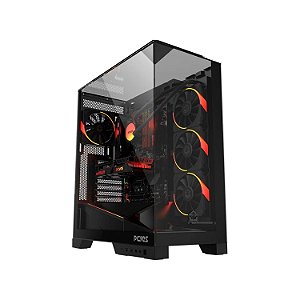 GABINETE GAMER PCYES FORCEFIELD DOME BLACK VULCAN