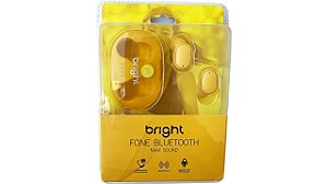 FONE DE OUVIDO BLUETOOTH BRIGHT MAX SOUND  FN588 AMARELO