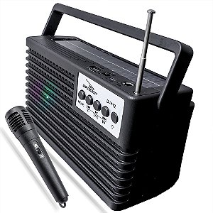 RADIO PORTATIL BLUETOOTH/FM/USB RGB COM MICROFONE  D-Y12