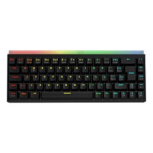 TECLADO MECANICO PCYES SHIYAN BLACK VULCAN RGB SWITCH BLUE TPSHB VBL