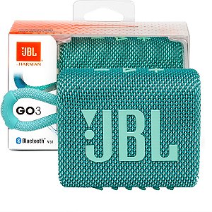 CAIXA DE SOM JBL 4.2W GO3 BLUETOOTH/AUX VERDE CIANO