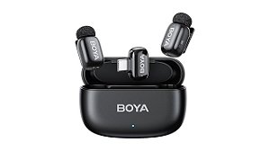 MICROFONE DE LAPELA DUPLO BOYA MINI 2.4GHZ TIPO C