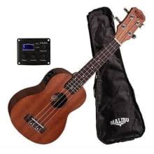 UKULELE SOPRANO NATURAL ELETROACUSTICO MALIBU 21S EQ COM CAPA