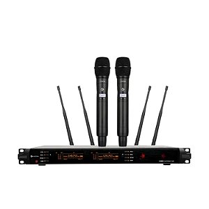 MICROFONE SEM FIO KADOSH K2002M BASTÃO DUPLO VALVULADO TUBE UHF