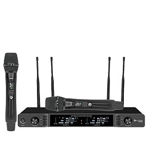 MICROFONE SEM FIO KADOSH K622M KCOMM BASTÃO DUPLO UHF TALK BACK
