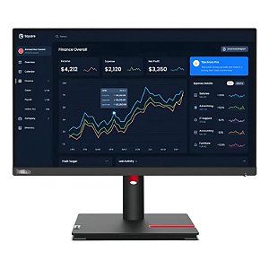 Monitor Lenovo 21,5 FHD IPS T22I-30 - VGA / Hdmi / DP 1.2 / HUB USB / Ajuste de Altura / Pivot / 99 Srgb