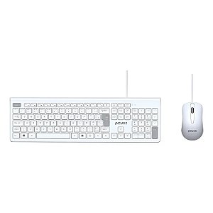 KIT TECLADO E MOUSE USB 2.0 PCYES BRANCO ALTA PRECISÃO 1000 DPI
