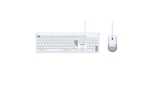KIT TECLADO E MOUSE USB PCYES SOFT  BRANCO PCOSF2W  - 111379