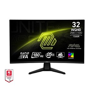MONITOR 31.5" MSI MAG32 CQ6F LED CURVO 1500R WQH D 2560X1440 180HZ 9S6-3DC91M-004