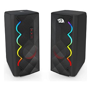 CAIXA DE SOM GAMER  CIPHER RGB PRETO GS522 REDRAGON