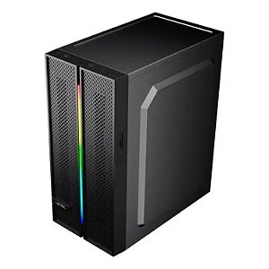 GABINETE GAMER VINIK SG26 PRETO FITA LED RGB SG26ACBK